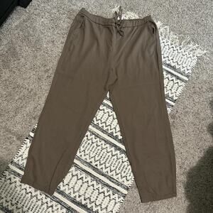 CASUAL COMFY LINEN BLEND LIGHTWEIGHT DRAWSTRING PULL-ON PANTS SZ 2XL